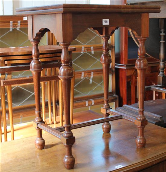 Small mahogany folding top table